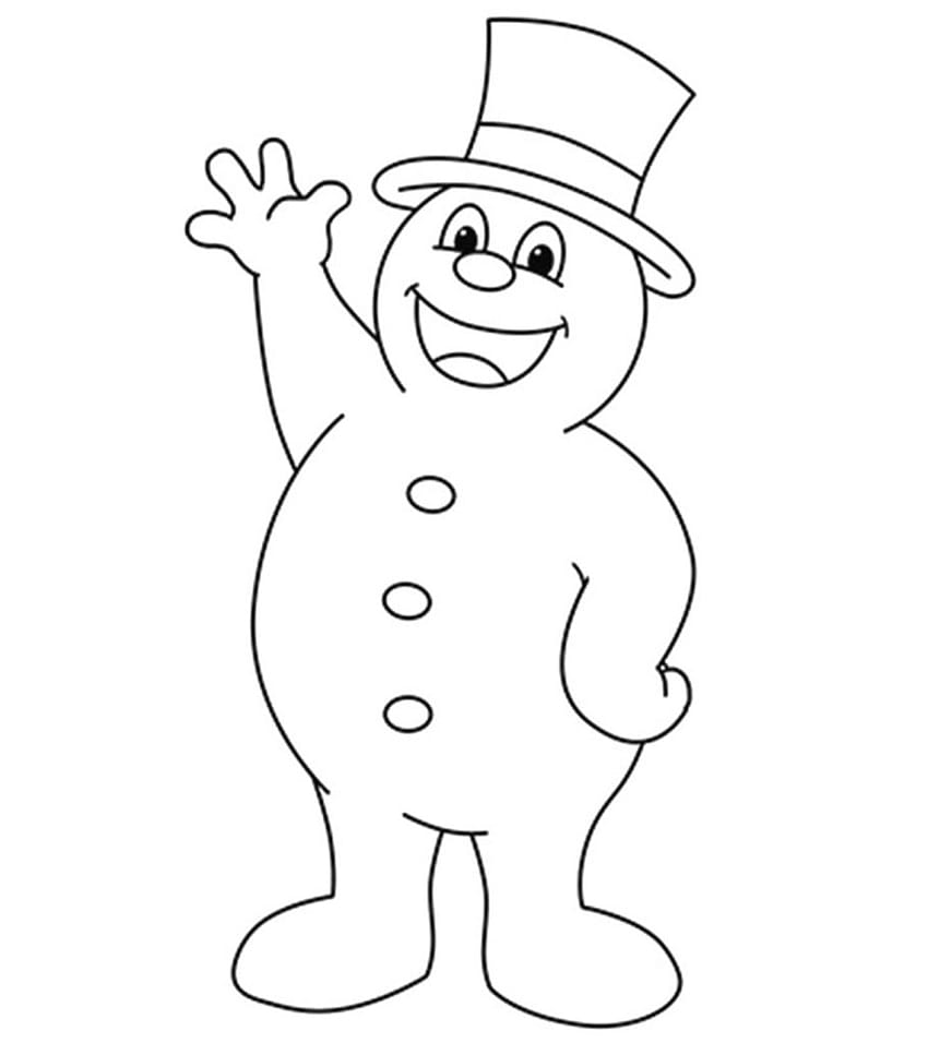 10 Halaman Mewarnai Manusia Salju Frosty Yang Lucu Untuk Balita wallpaper ponsel HD