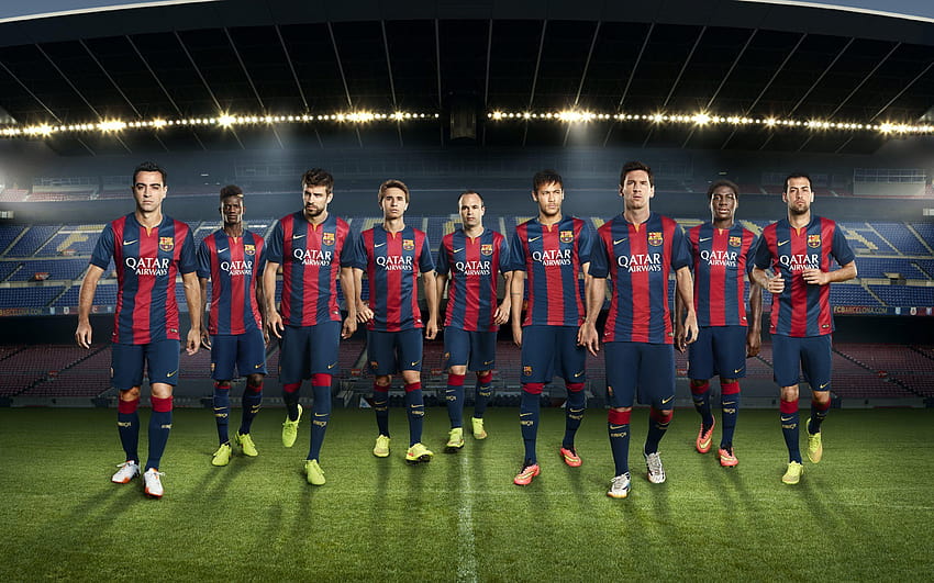 FC Barcelona, 2016, football players, Lionel, umtiti HD wallpaper