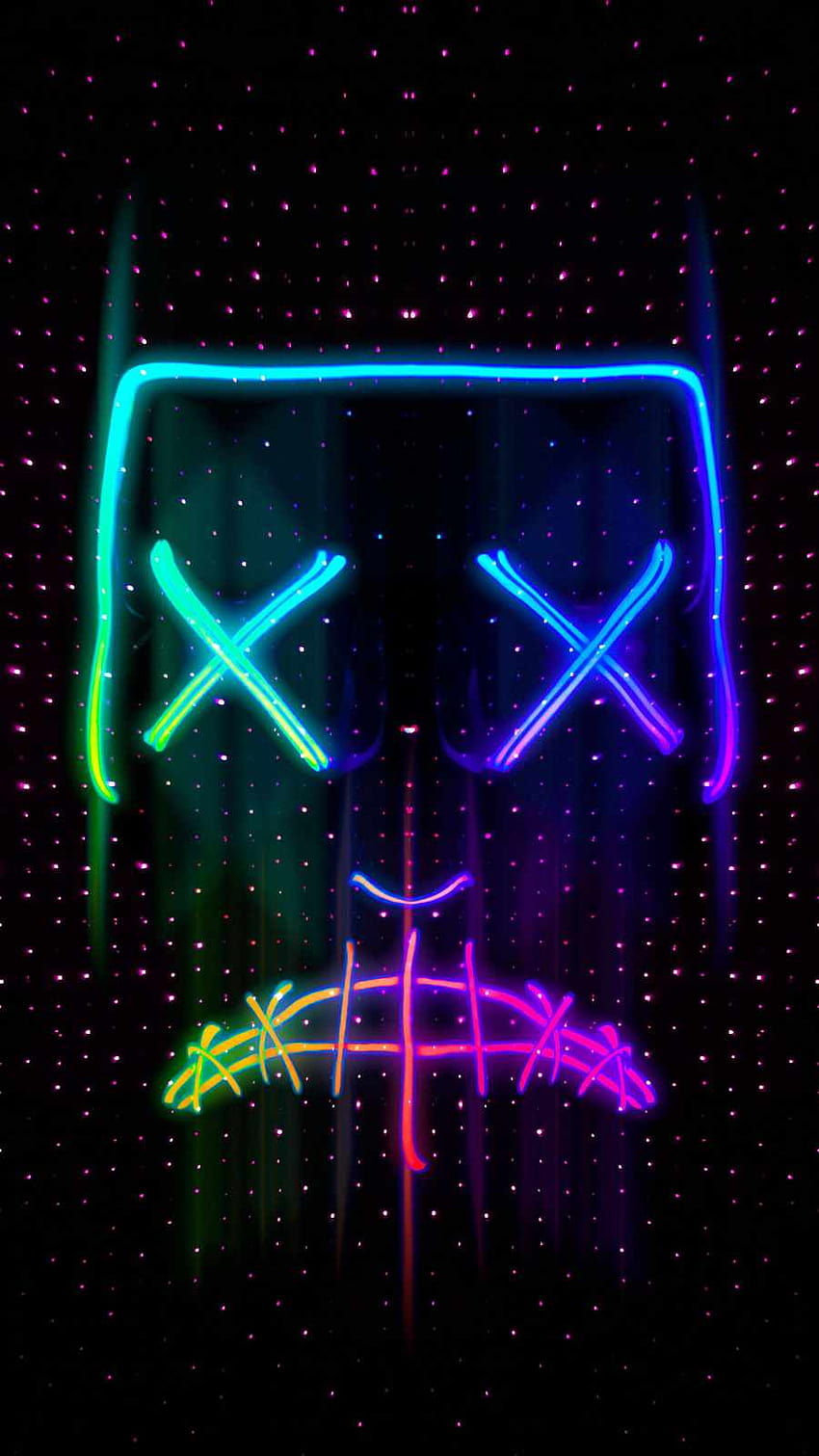 Máscara Triste Neon IPhone fondo de pantalla del teléfono