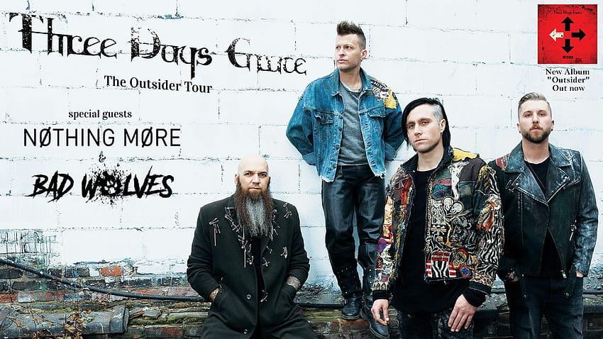 Three Days Grace with Nothing More & Bad Wolves, bad wolves band HD wallpaper