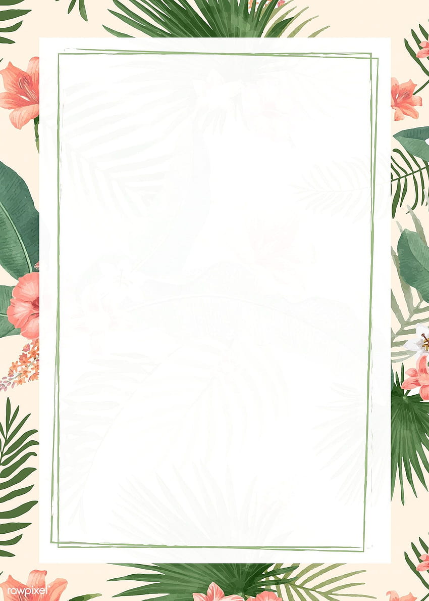 premium vector of Blank floral invitation card vector HD phone wallpaper