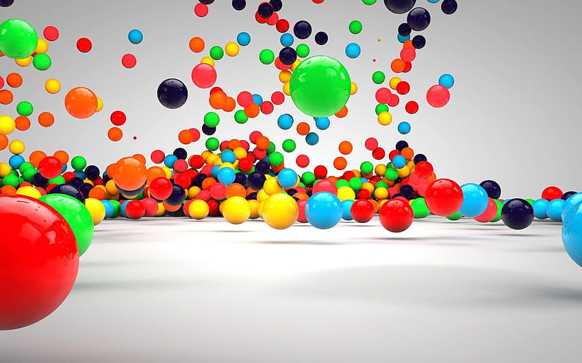 Bolas de colores 3D, coloridos 3d fondo de pantalla | Pxfuel