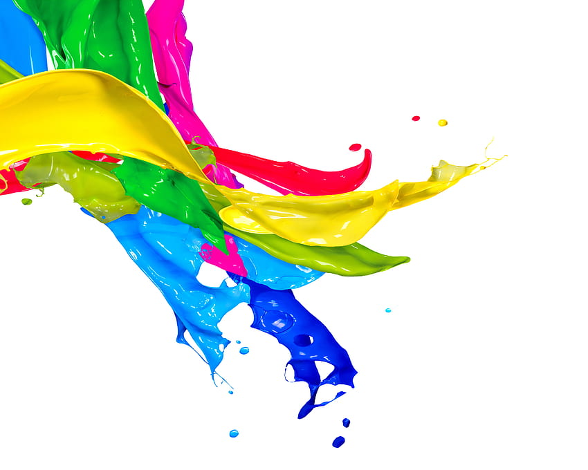 Vierta la pintura con salpicaduras de color amarillo, verde, rosa, azul, patrón [5000x4000] para su, móvil y tableta, salpicaduras de color azul, amarillo y blanco fondo de pantalla