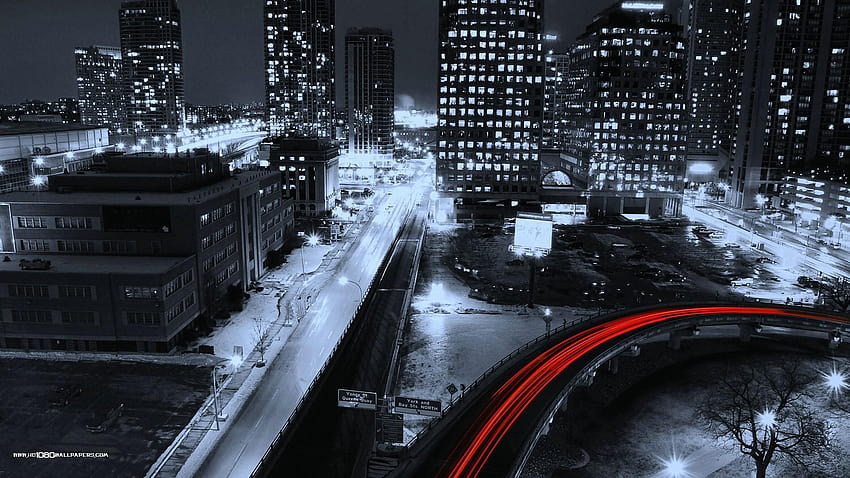 winter, cityscapes, dark, night, cold, Toronto, WaterPark, toronto winter HD wallpaper