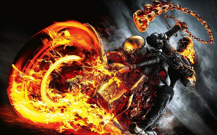 Ghost Rider 2 ·①, blue ghost rider skull HD wallpaper