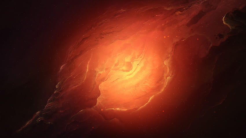 Scifi Nebula Orange Space , Artist, orange spirale ultra HD wallpaper