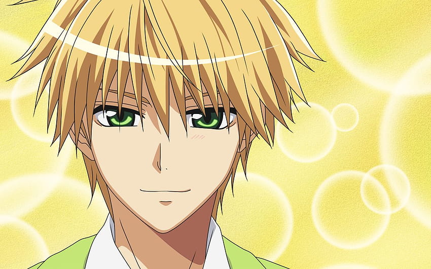 blonde hair close kaichou wa maid sama male usui takumi, blonde anime boy HD wallpaper