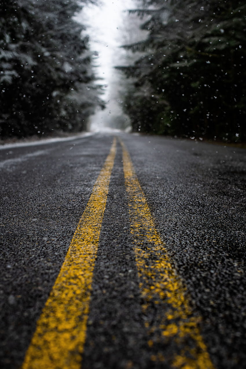 Low Angle of Road While Raining · Stock, rain roads HD phone wallpaper