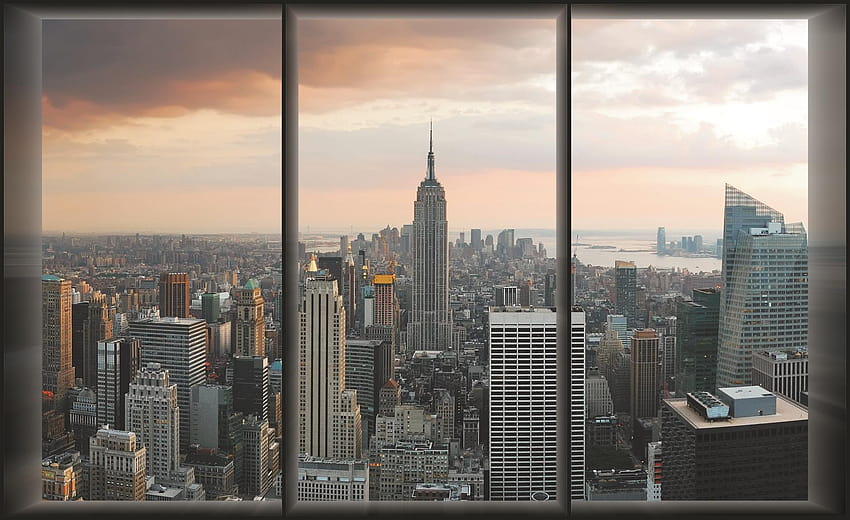New York City Skyline Window View Wall Mural CN 493VE [1920x1175] for your , Mobile & Tablet HD wallpaper