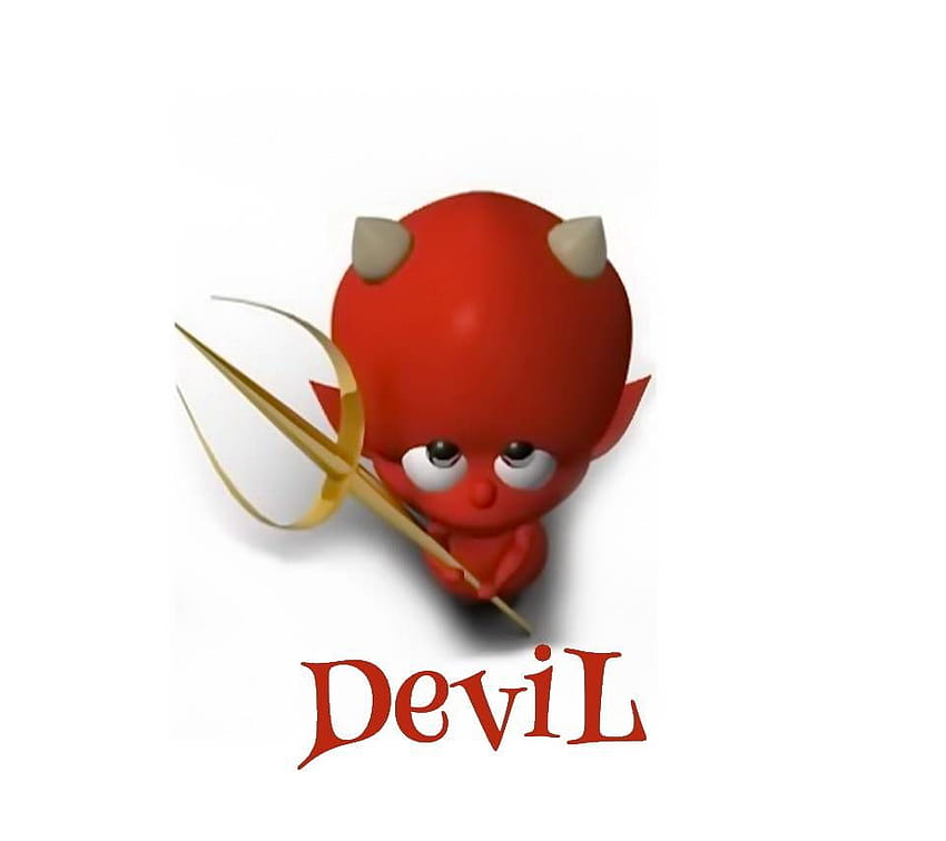 Cute Devil, cartoon devil HD wallpaper