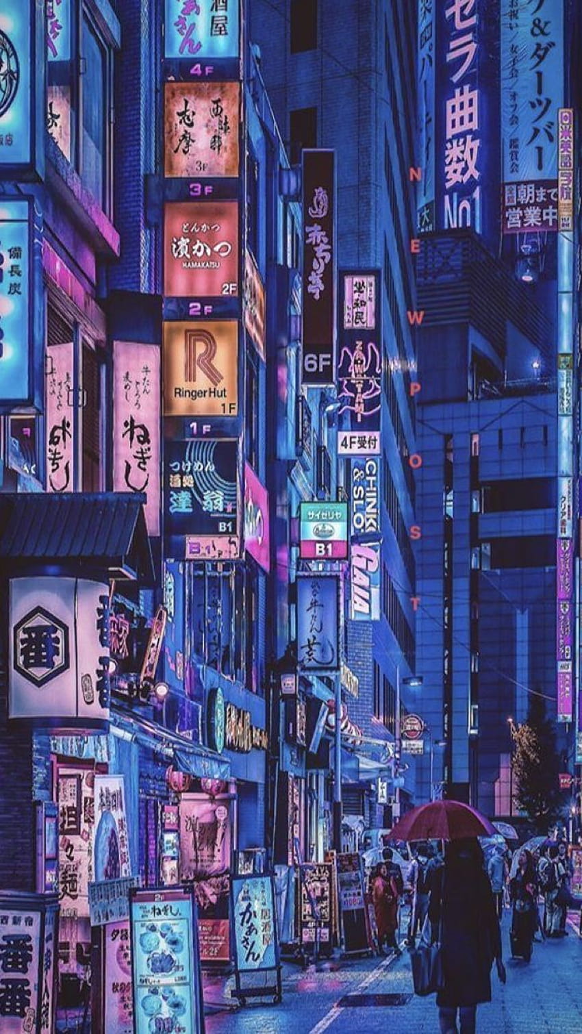 Fondo de pantalla'da Mimay Cawagas, japonya anime şehir caddesi HD telefon duvar kağıdı