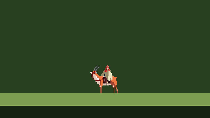 : pixel art, texto, logo, verde, Princess Mononoke, Studio, ashitaka fondo de pantalla