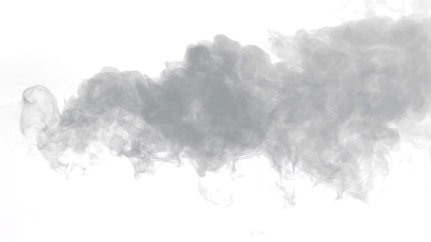 白い背景の上の煙, スローモーションのストックビデオ 高画質の壁紙