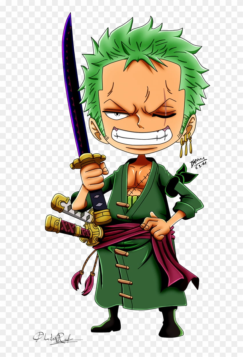 Chibi Roronoa Zoro: Free PNG Sticker Download ⚔️🍃🏴‍☠️ - Wallpapers Clan