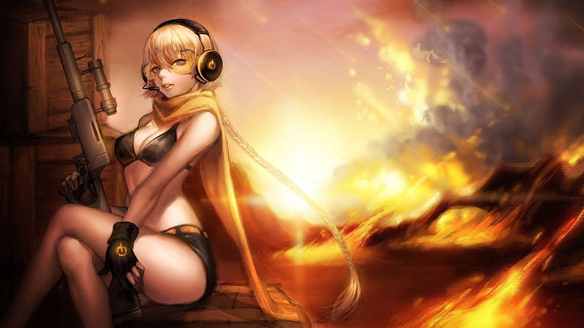 hot gamer girl wallpaper