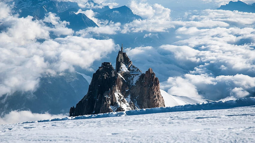 Aiguille du Midi In inverno, monte bianco Sfondo HD
