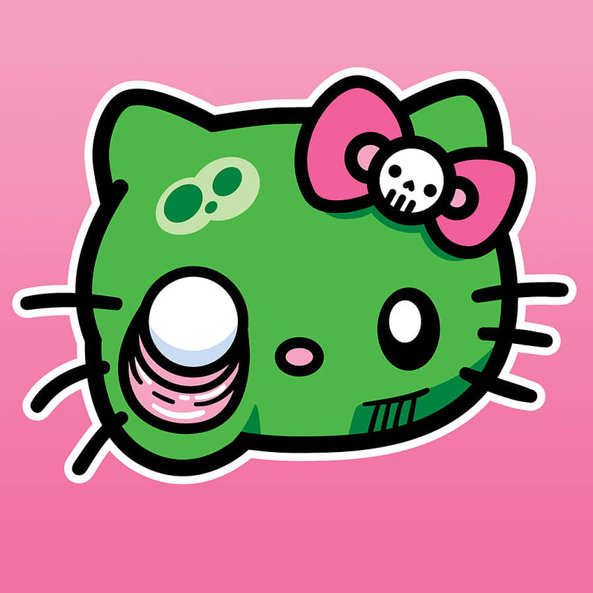 Cute Green Hello Kitty Halloween, green cute halloween HD phone wallpaper