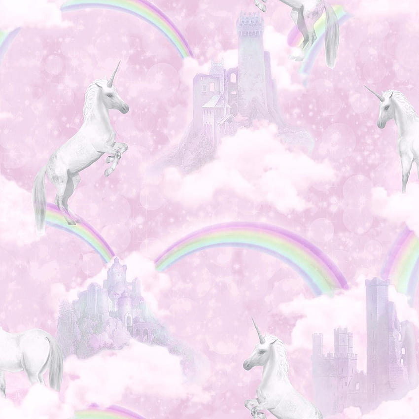 Niñas Niños Unicorn Rainbow Glitter Sparkle Magic Rollos de 10 m, unicornios brillantes fondo de pantalla del teléfono