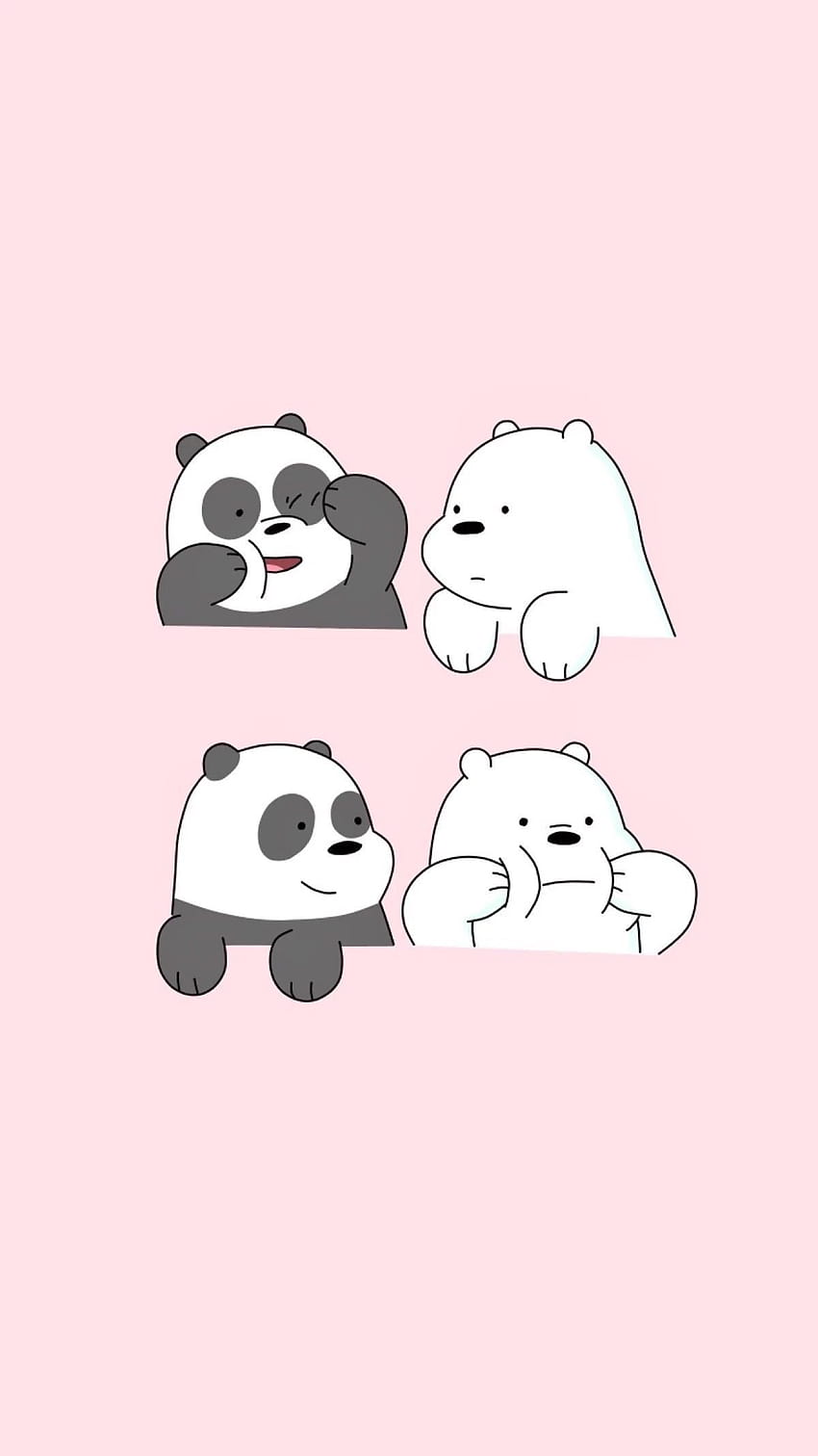 Tela inicial de desenho animado fofo We Bare Bears Lockscreen Panda Papel de parede de celular HD