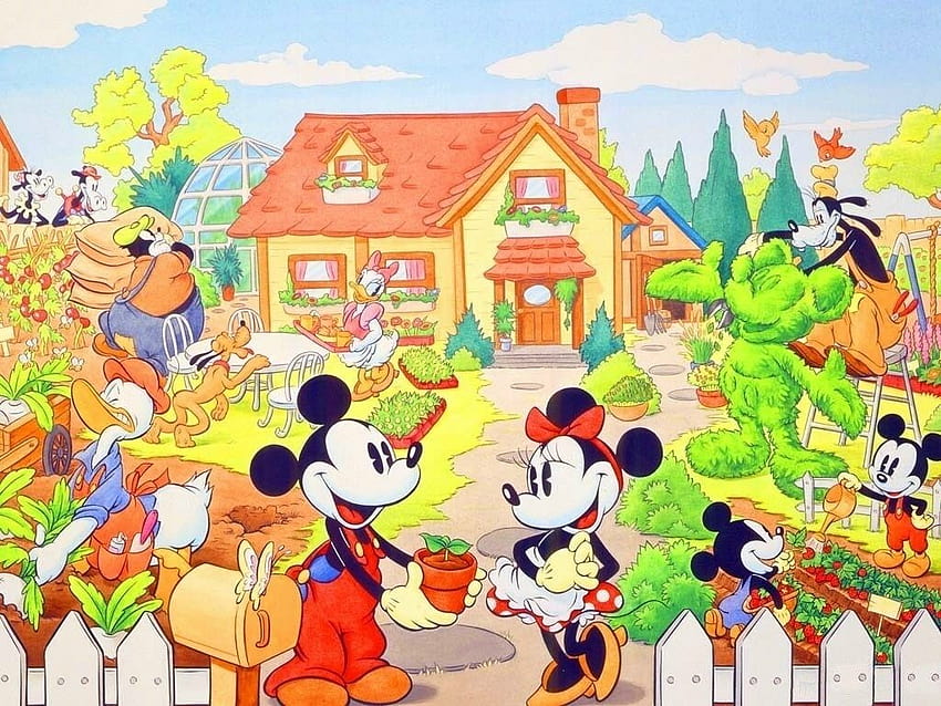 Klassisches Disney: Home Sweet Home, Disney-Haus der Maus HD-Hintergrundbild