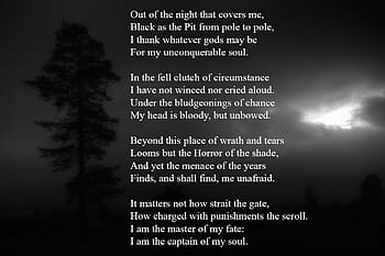 Invictus Poem HD wallpaper | Pxfuel