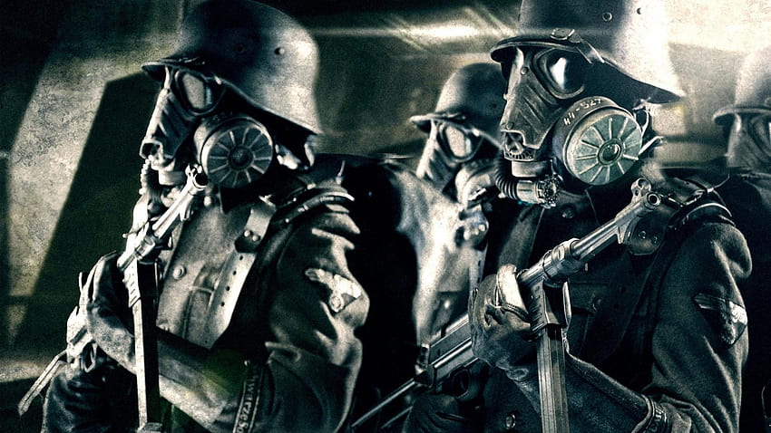 Iron sky nazi gas masks movie stills soldiers, nazi soldier HD wallpaper