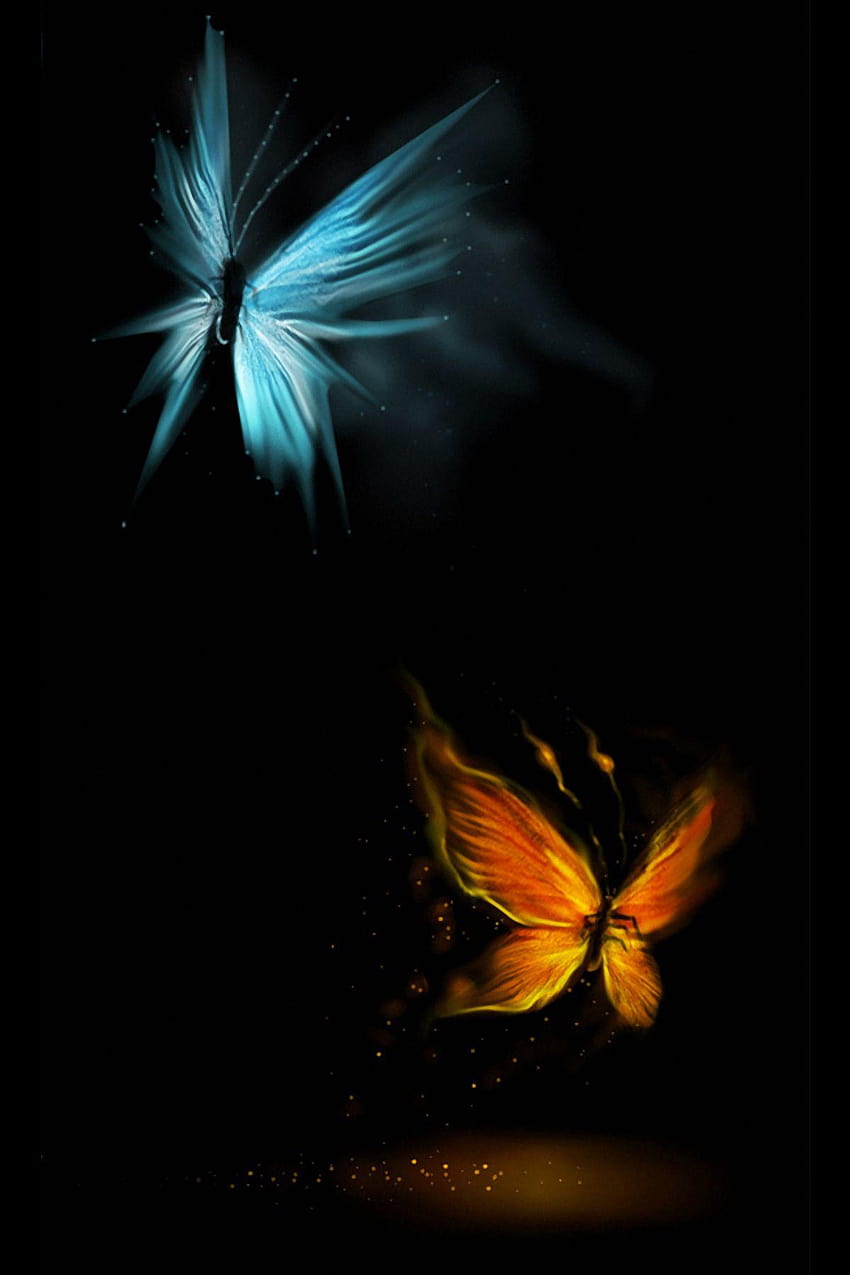 Piękne świecące motyle na Androida w 2019 roku, motyle mobilne Tapeta na telefon HD