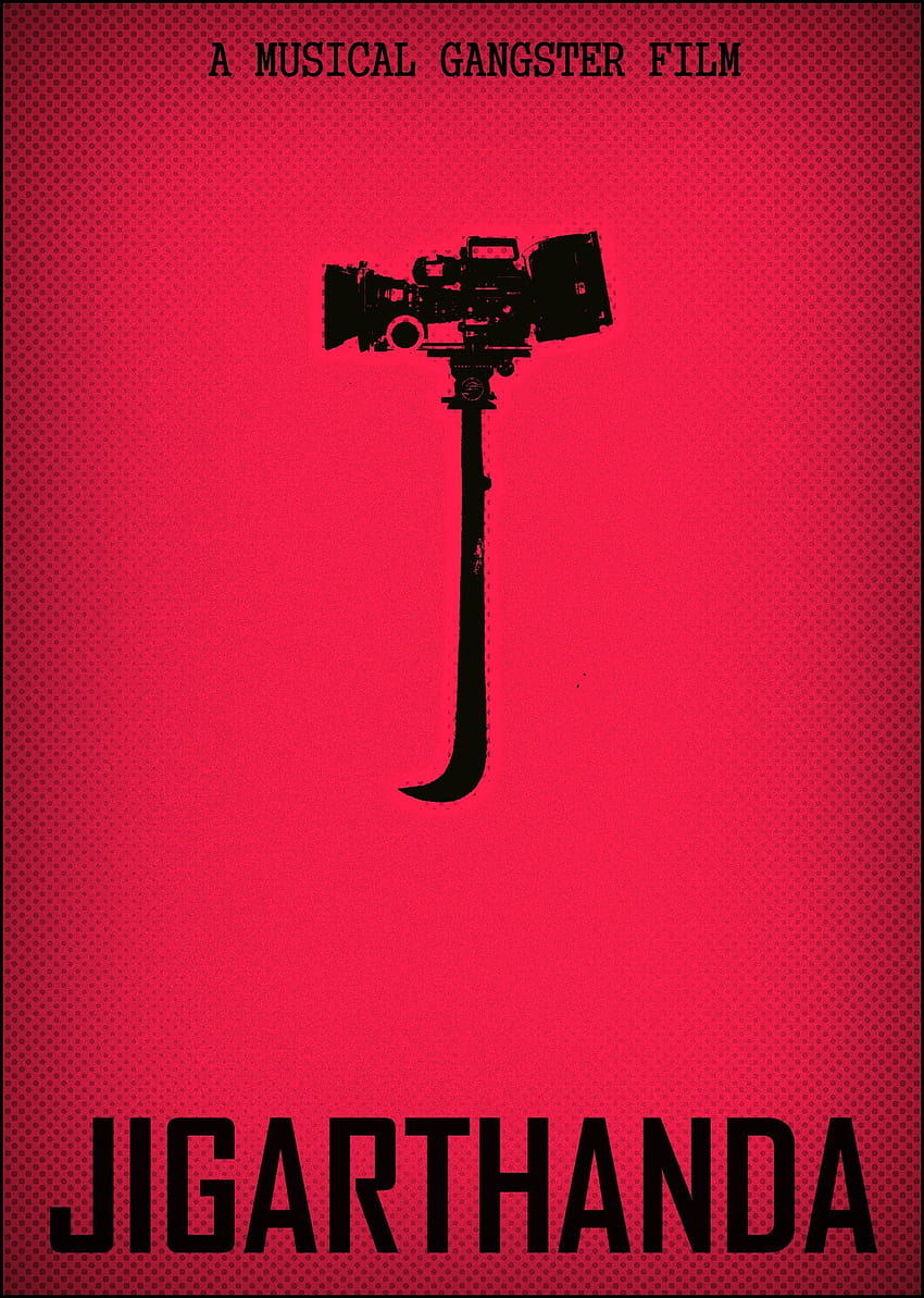Minimalist poster for South Indian movie Jigarthanda HD phone wallpaper