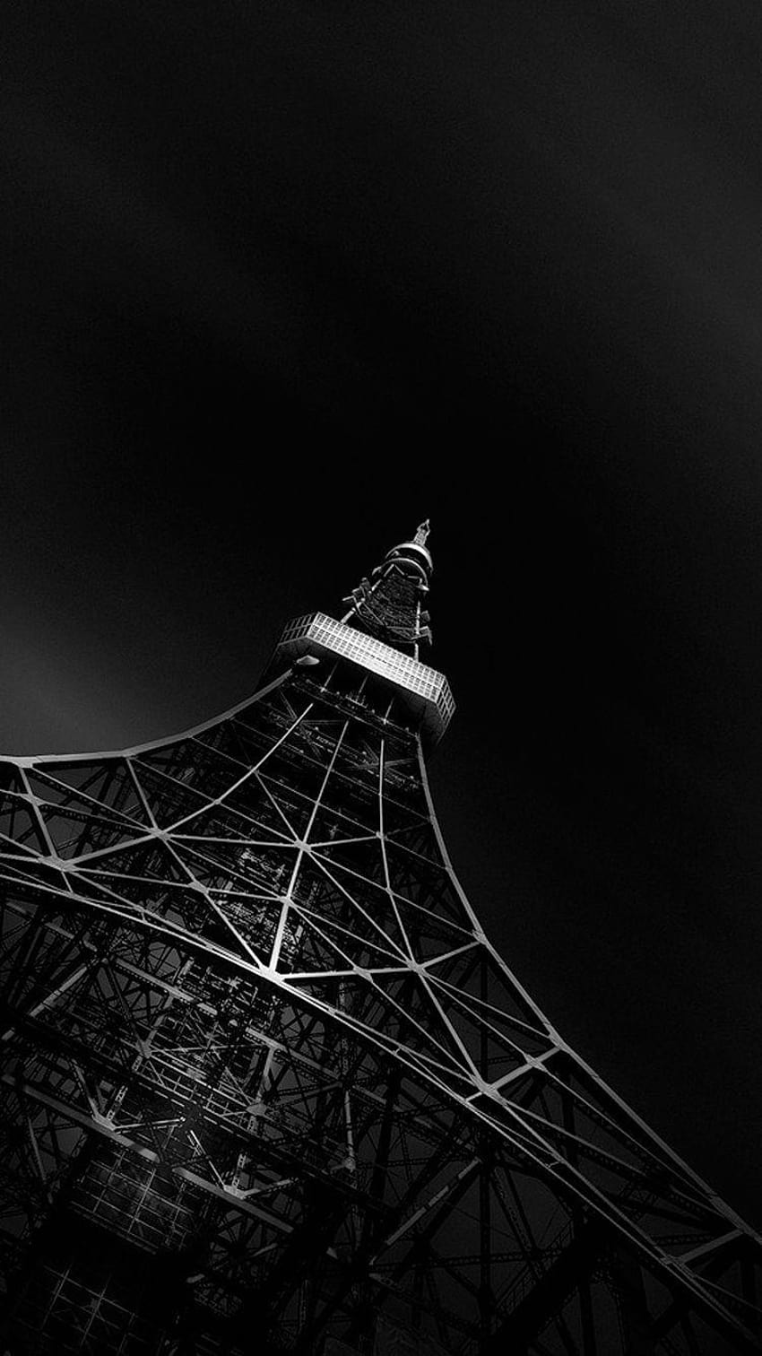 Fading Black Eiffel Tower iPhone 6, eiffel tower black and white HD phone wallpaper