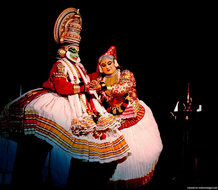 ilusão de ótica: Amazing Kerala kathakali Dance Form, cultura kerala papel de parede HD