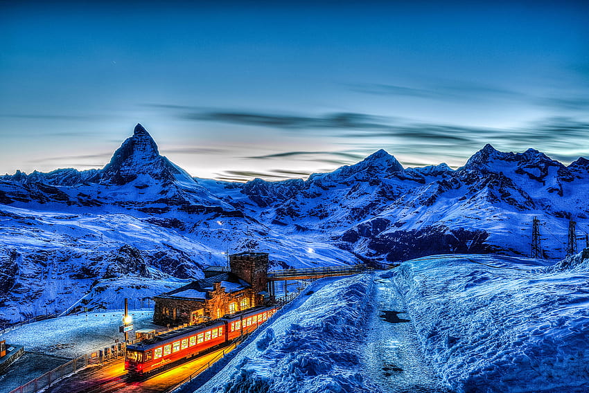 Matterhorn ve Arka Planlar HD duvar kağıdı