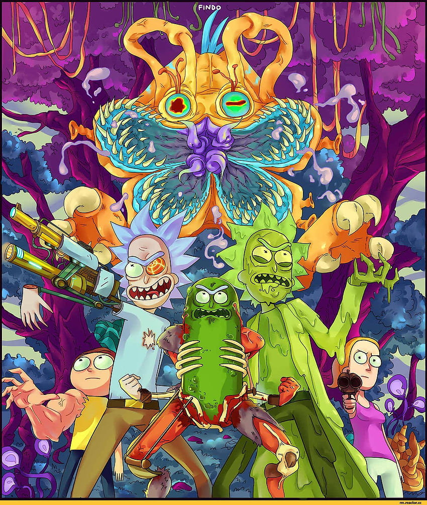 Rick and Morty Psychedelic, rick and morty drip HD phone wallpaper