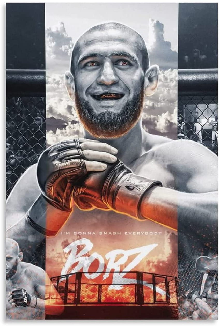 Khamzat Chimaev UFC MMA Athletes Art Poster Canvas Art Print Modern Family Bedroom Decor постери за спалня Всекидневна 40x60cm : Amazon.de: Дом и кухня HD тапет за телефон