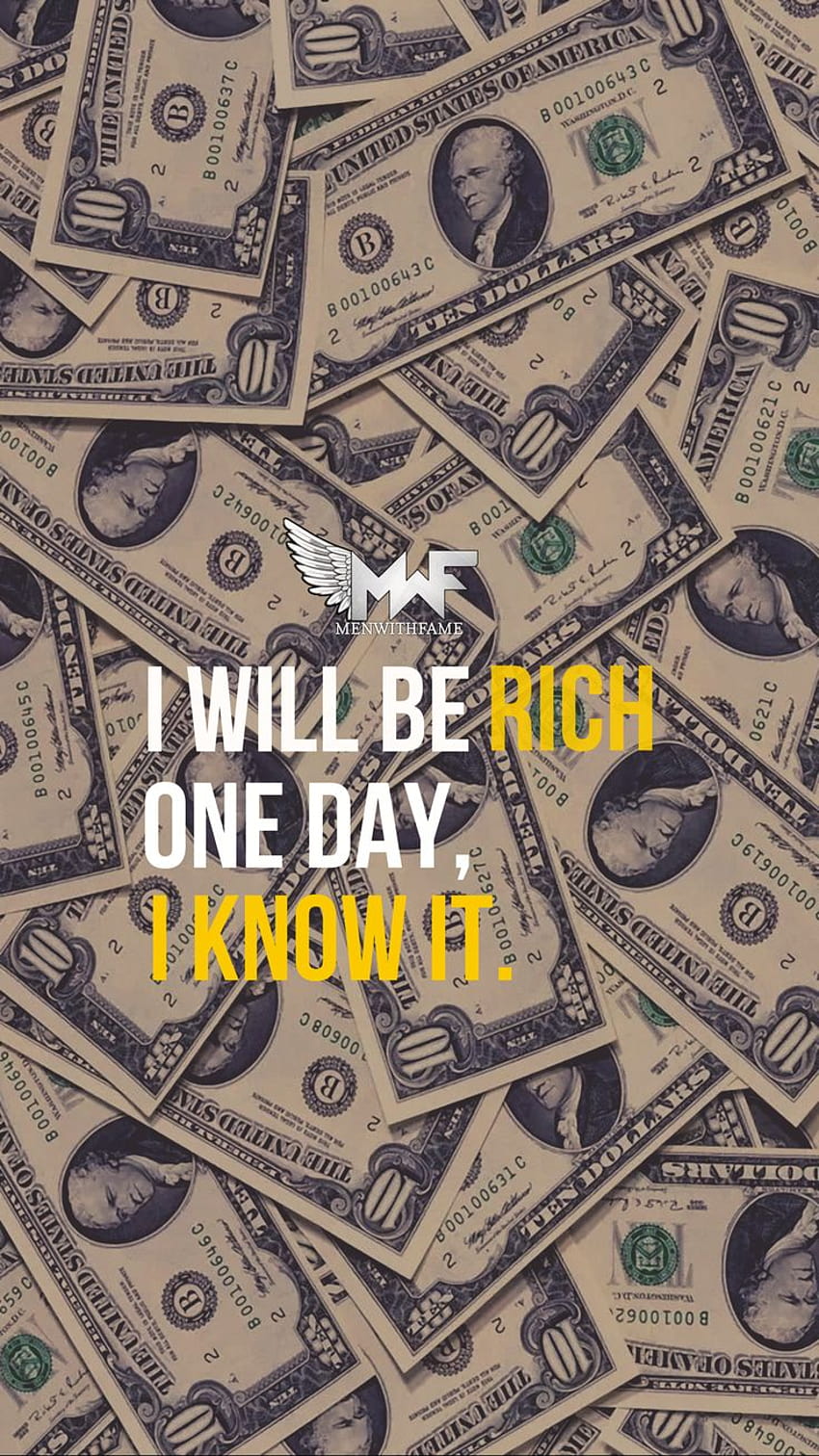 i will be rich, make money not friends HD phone wallpaper