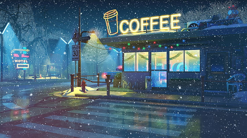 1366x768 Lo Fi Cafe 1366x768 Resolution , Backgrounds, and, lofi nature HD wallpaper