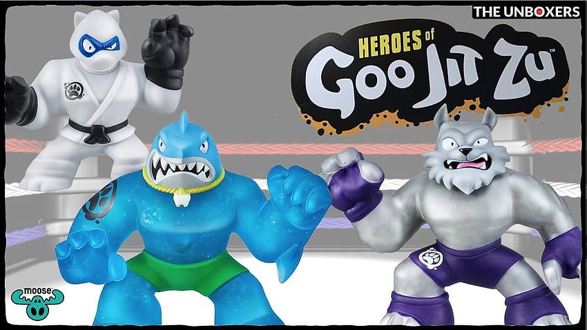 Figurki Heroes of Goo Jit Zu Thrash, Wolfpain i Pantaro Tapeta HD