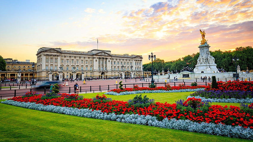 Famoso Palacio de Buckingham en Inglaterra fondo de pantalla