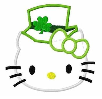 shamrock hello kitty clipart