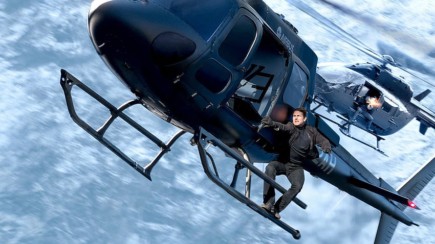 1366x768 Mission Impossible Fallout Helicopter Chase 1366x768, filmes de helicóptero papel de parede HD