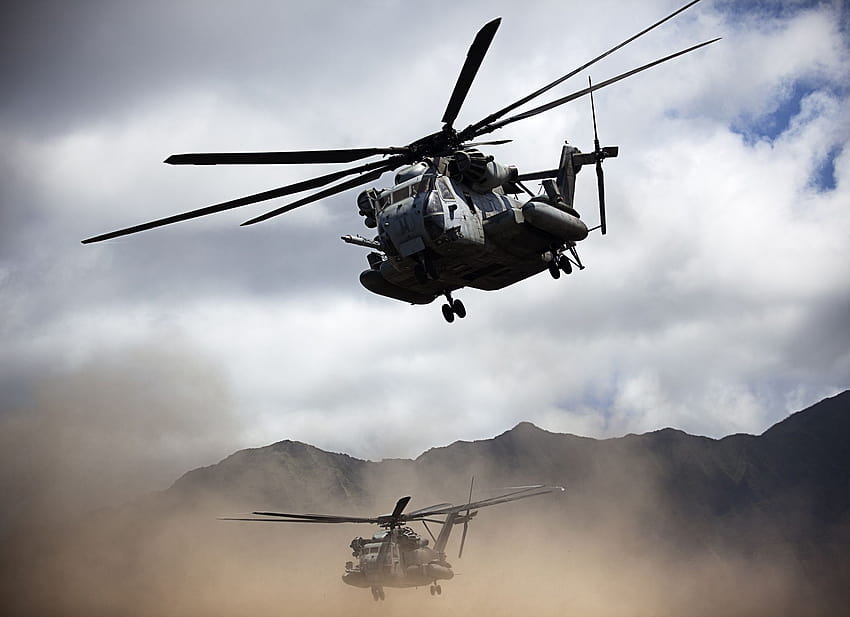 Two CH, marines helicopter HD wallpaper