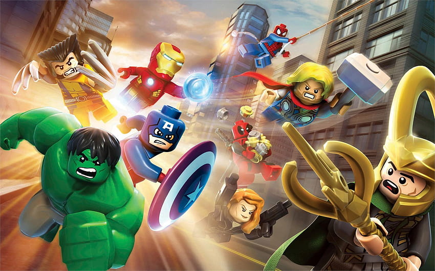 : Thor, anime, Wolverine, LEGO, Iron Man, Hulk, Captain, lego iron man HD wallpaper