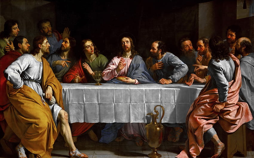 フィリップ・ド・シャンパーニュ、最後の晩餐、1648 3840x2400、 高画質の壁紙