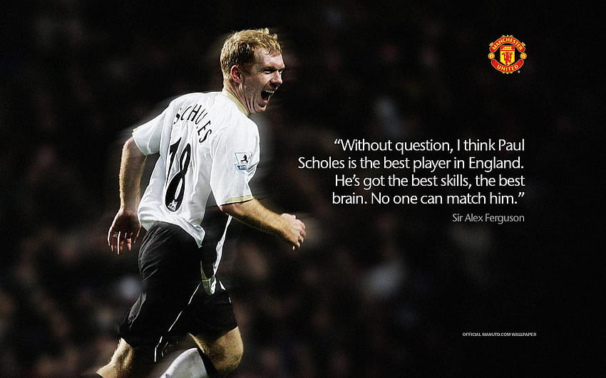 Quotes on: Paul Scholes – Wet grass, white posts, bulging nets HD wallpaper