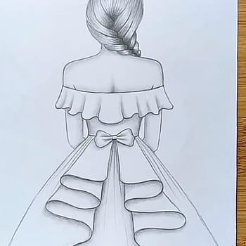 Premium Vector | A vector art handdrawn pencil of a beautiful cute girl  sketch illustration