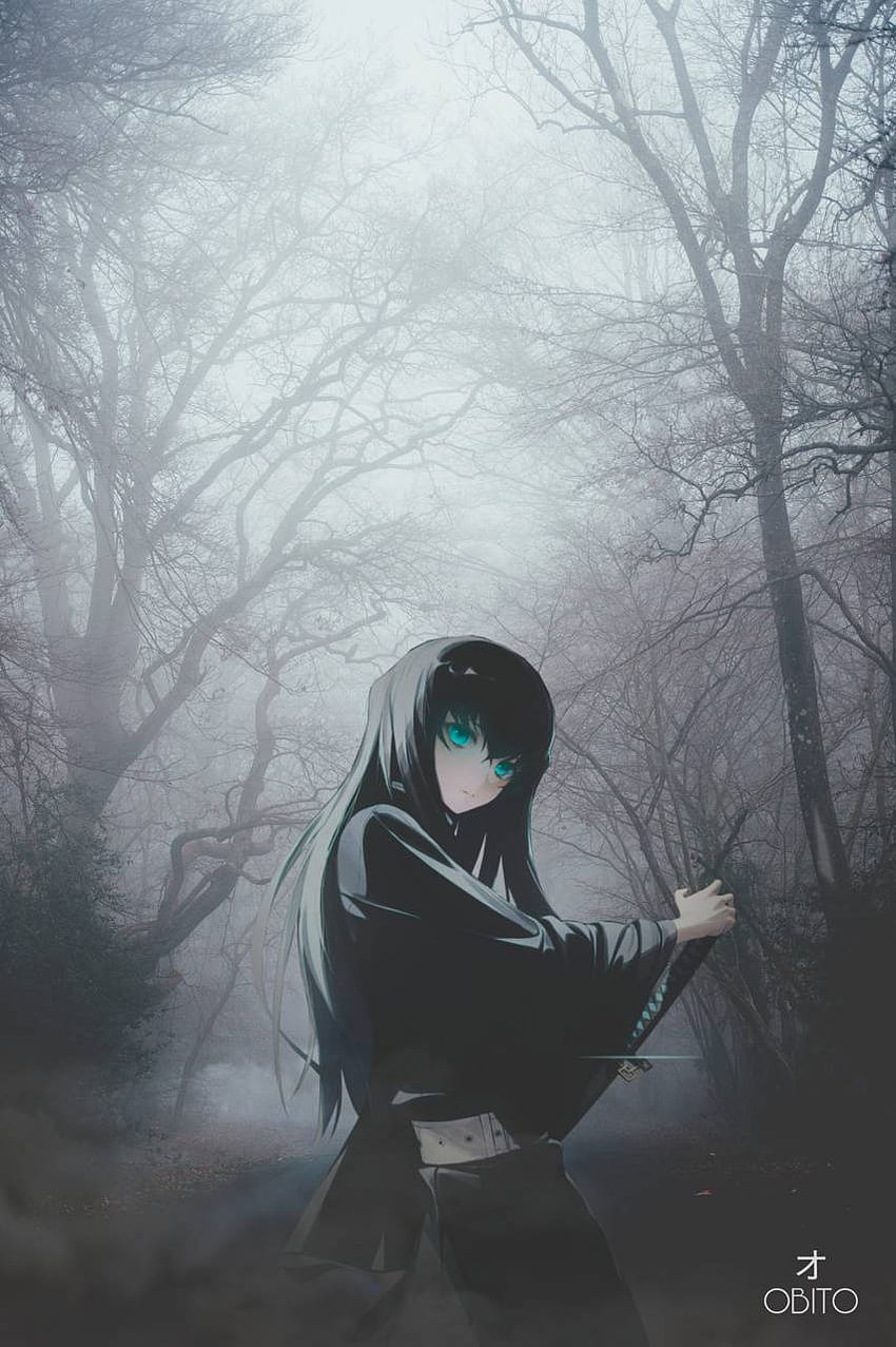 Muichiro z The Mist by Obitoedits, mgła hashira Tapeta na telefon HD