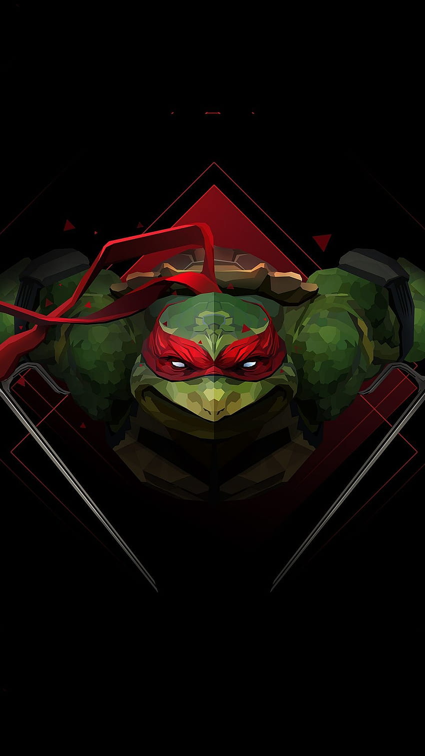 Teenage Mutant Ninja Turtles, wojownik, ciemny, Raphael żółw ninja Tapeta na telefon HD