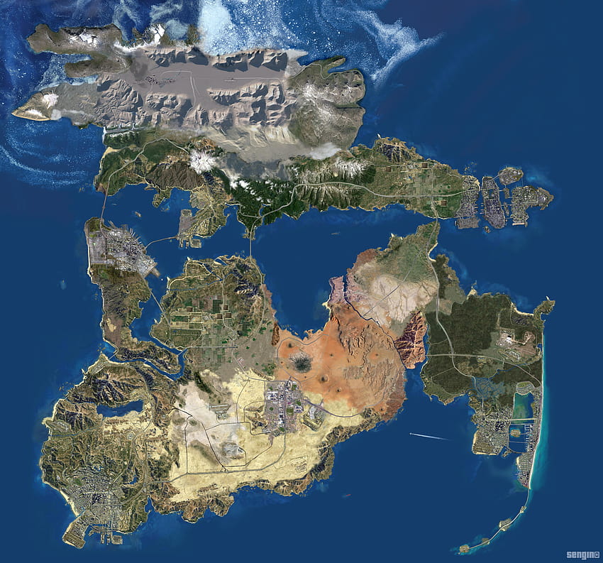 Grand Theft Auto 6: Plotki, przypuszczenia i przemyślenia, mapa gta v Tapeta HD