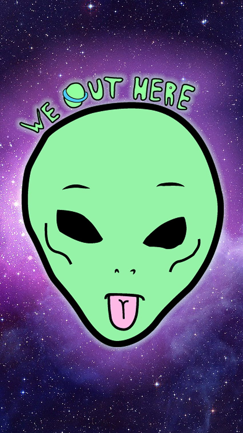 Alien iPhone di Anjing, emoji alien wallpaper ponsel HD