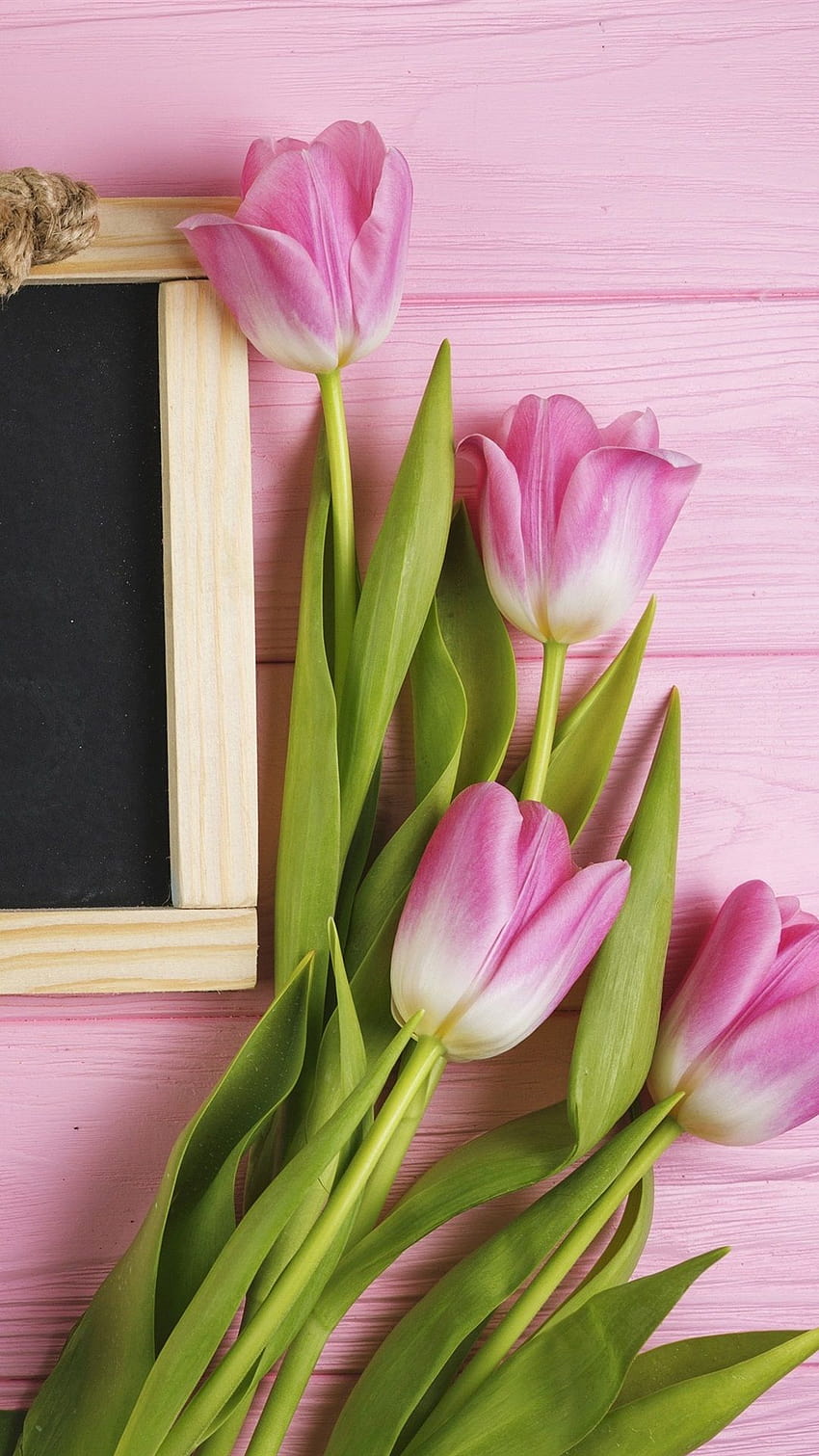 Szczęśliwego Dnia Matki, różowe tulipany, prezent 1080x1920 iPhone 8/7/6/6S, dzień matki iphone Tapeta na telefon HD