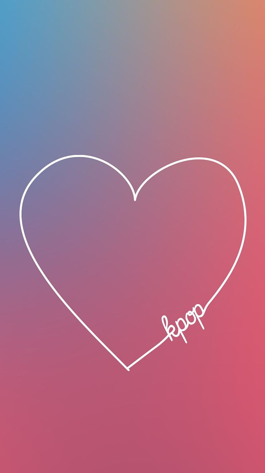 kpop heart love lockscreen, i love k pop HD phone wallpaper